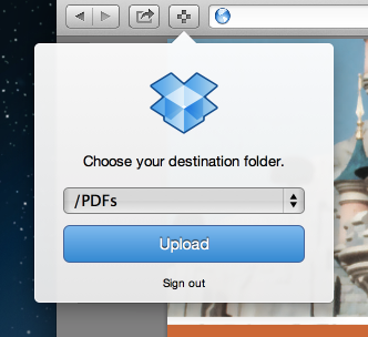 Dropbox Safari Extension